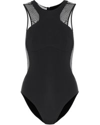 Stella McCartney Badeanzug mit Mesh - Schwarz