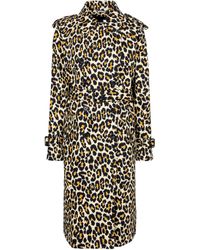 Marc Jacobs The Trench Leopard-print Denim Coat - Black