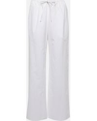 The Row - Jugi Cotton Wide-leg Pants - Lyst