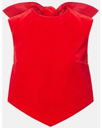 Patou - Cotton Velvet Crop Top - Lyst