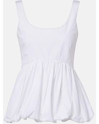 Rohe - Peplum Cotton Poplin Top - Lyst