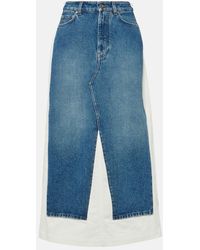 Jean Paul Gaultier - Denim And Cotton Maxi Skirt - Lyst