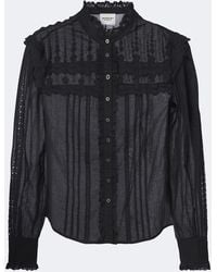 Isabel Marant - Lonzie Embroidered Cotton Voile Blouse - Lyst