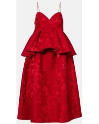 La DoubleJ - Satine Matelasse Jacquard Midi Dress - Lyst
