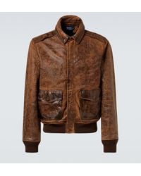 Polo Ralph Lauren - Leather Bomber Jacket - Lyst