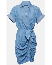 Veronica Beard - Hensley Gathered Denim Shirt Dress - Lyst