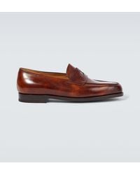 John Lobb - Lopez Leather Penny Loafers - Lyst