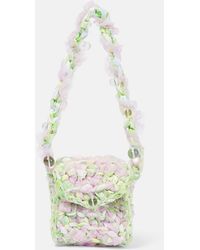 SUSAN FANG - Mini Crochet Tulle Shoulder Bag - Lyst