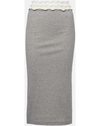 Jil Sander - Falda Midi De Jersey A Capas - Lyst