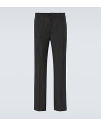 Alexander McQueen - Pinstripe Wool And Mohair Suit Pants - Lyst