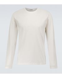 Jil Sander Long-sleeved Cotton T-shirt - White