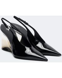 Alaïa - Invisible Patent Leather Wedge Pumps - Lyst