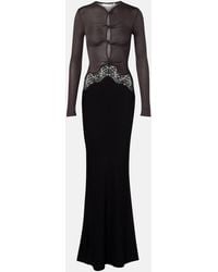 Christopher Esber - Cutout Lace-Trimmed Maxi Dress - Lyst