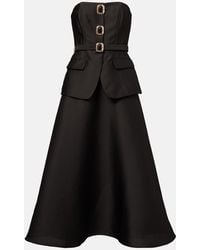 Self-Portrait - Embellished Belted Midi Dress - Lyst