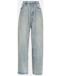 Balenciaga - Jeans a gamba larga e vita media - Lyst
