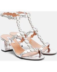 Aquazzura - Afterglow 50 Leather Sandals - Lyst