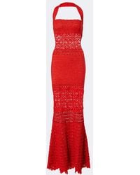 retroféte - Peggie Crochet Cotton-Blend Maxi Dress - Lyst