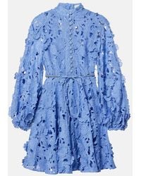Zimmermann - Patience Floral Cotton Minidress - Lyst