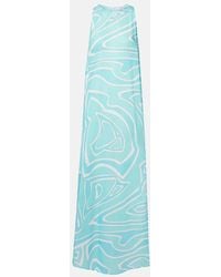 PUCCI - Labirinto Cotton Gauze Maxi Dress - Lyst