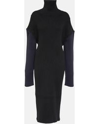 The Row - Deela Cotton And Cashmere Midi Dress - Lyst