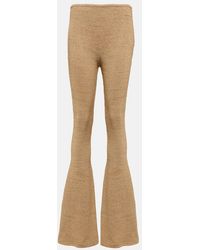 Magda Butrym - Crochet High-Rise Flared Leggings - Lyst