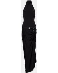Coperni - Belted Asymmetric Draped Halterneck Maxi Dress - Lyst