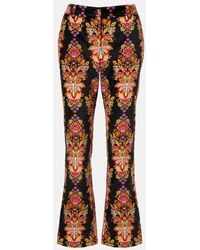 La DoubleJ - 24/7 Printed Cropped Cotton Flared Pants - Lyst