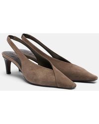 Brunello Cucinelli - Suede Slingback Pumps - Lyst