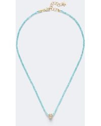Suzanne Kalan - Infinite 18Kt Beaded Necklace With Apatites And Diamonds - Lyst