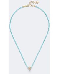 Suzanne Kalan - Infinite 18Kt Beaded Necklace With Apatites And Diamonds - Lyst