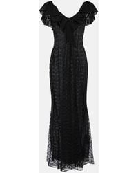 Alessandra Rich - Bow-detail Lace Gown - Lyst