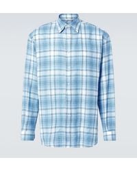 AURALEE - Airy Checked Wool Shirt - Lyst