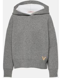 Valentino - Hoodie Aus Einem Wollgemisch - Lyst