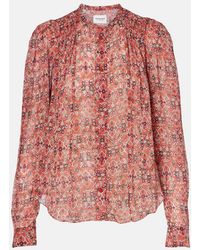 Isabel Marant - Neolin Printed Crepe Blouse - Lyst