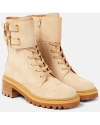 See By Chloé - Mallory Suede Lace-up Boots - Lyst