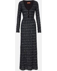 Missoni - Cutout Knitted Tweed Maxi Dress - Lyst