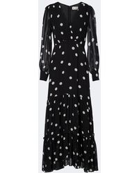 RIXO London - Elsie Polka-Dot Georgette Maxi Dress - Lyst