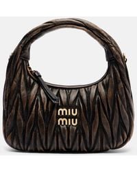 Miu Miu - Wander Small Matelasse Leather Tote Bag - Lyst
