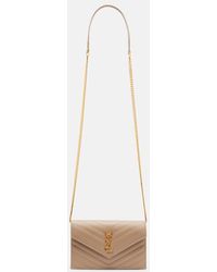 Saint Laurent - Cassandre Matelasse Envelope Leather Wallet On Chain - Lyst