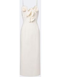 Magda Butrym - Floral-Applique Cotton Midi Dress - Lyst