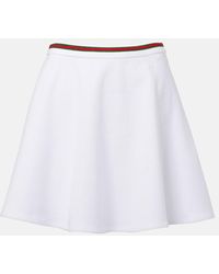 Gucci - Cotton Pique Miniskirt - Lyst