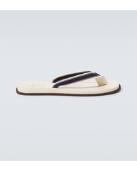 Brunello Cucinelli - Leather Thong Sandals - Lyst