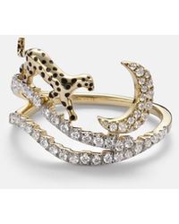 Yvonne Léon - Reves Etoiles 9Kt And Enamel Ring With Diamonds - Lyst