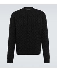 Prada - Knit Wool-Blend Sweater - Lyst