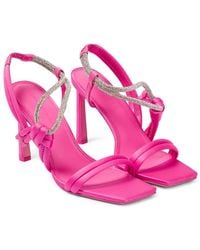 Jonathan Simkhai - Cassie Embellished Satin Sandals - Lyst