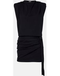 Isabel Marant - Vestido Corto Marielle De Algodon Drapeado - Lyst