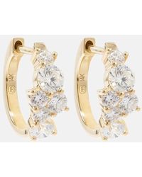 Sydney Evan - Huggie 14kt Gold Earrings With Diamonds - Lyst