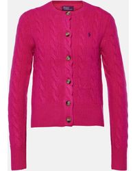 Polo Ralph Lauren - Polo-pony Cable-knit Cardigan - Lyst