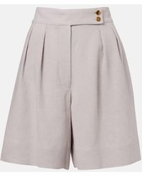 Loro Piana - Bermudas Dorin De Crepe De Lino - Lyst