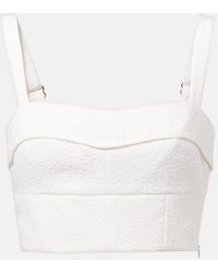 Veronica Beard - Faxon Jacquard Crop Top - Lyst